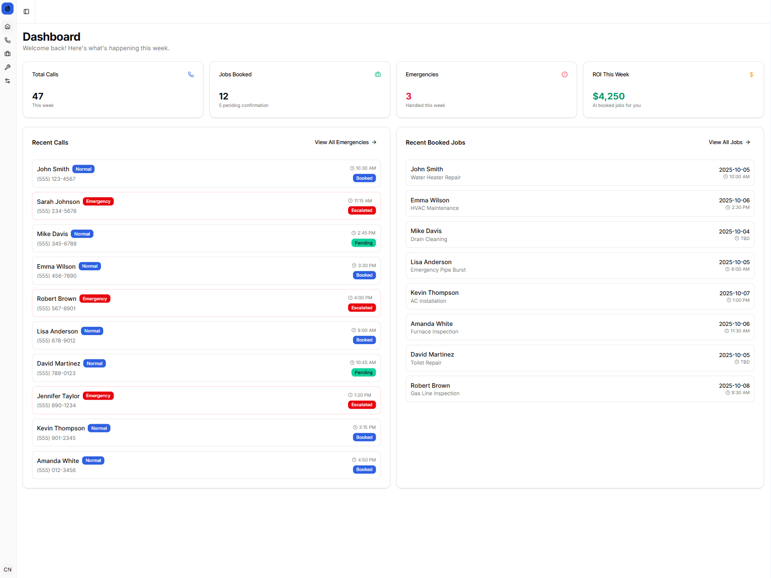 Web application screenshot